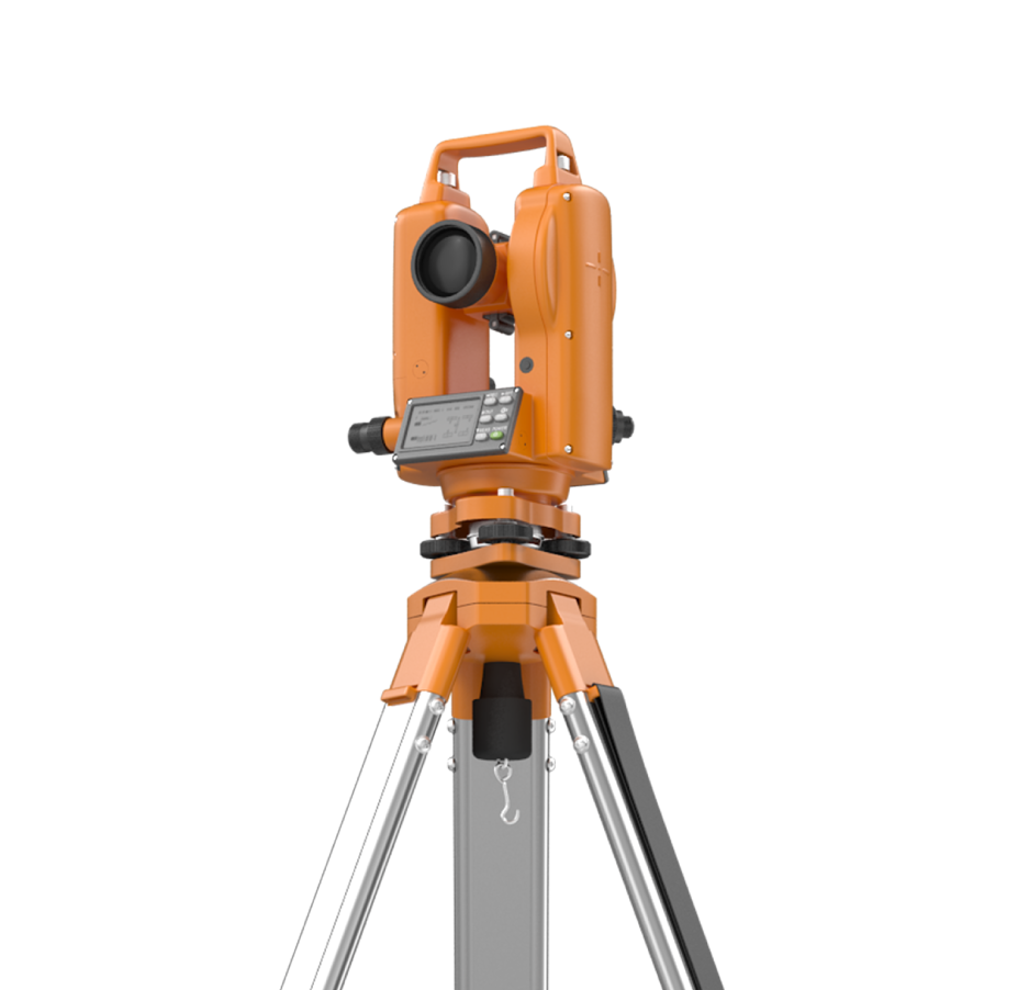 Surveying team combining drone and total station