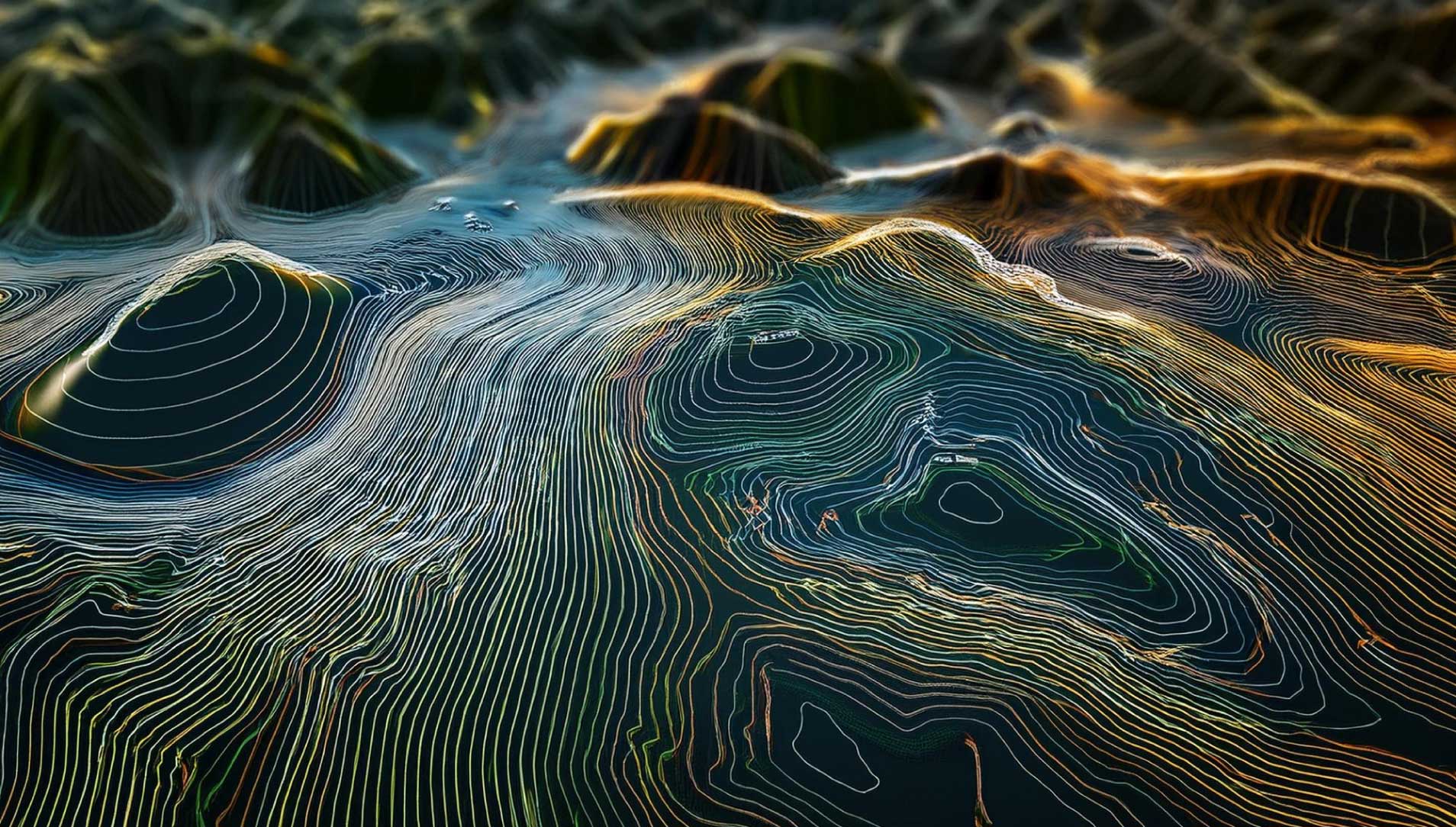 Overlay of contour and point cloud data