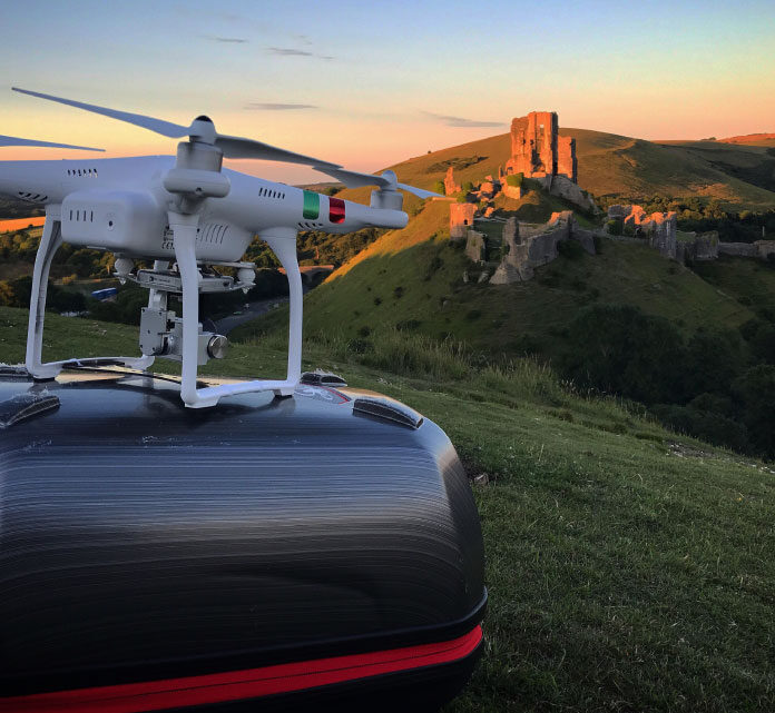 Heritage survey with laser scanner and drone in castle