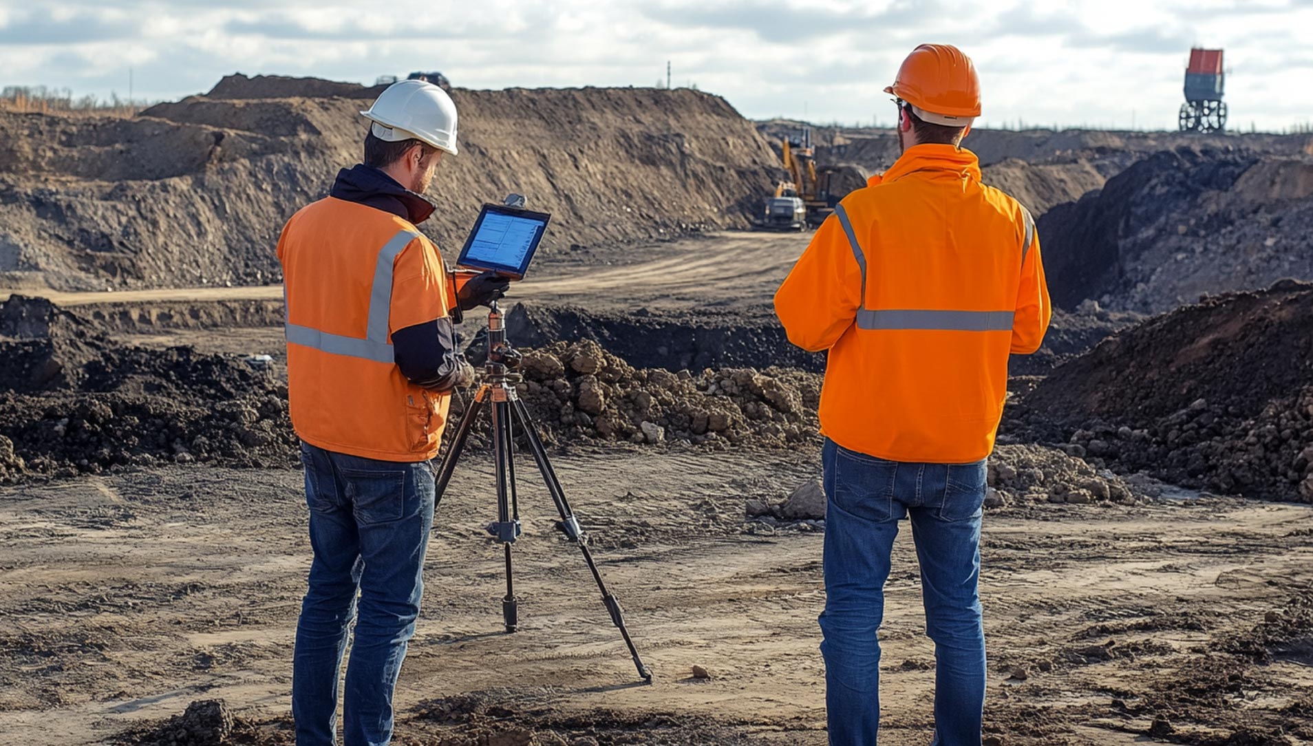GNSS survey control set in quarry site