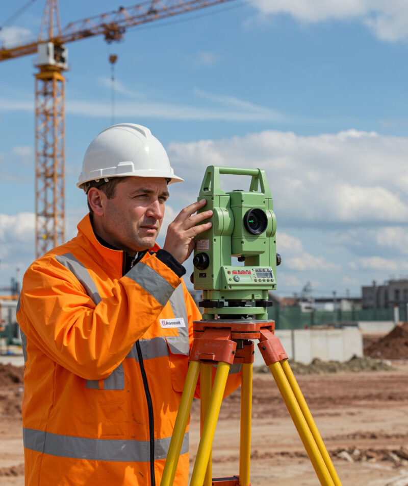 Measured building surveyor using total station and scanner