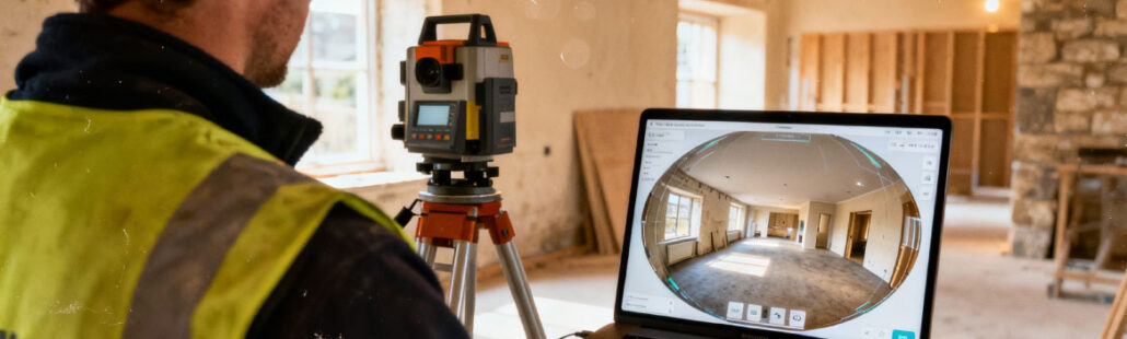 Measured survey data combined with a 360 degree virtual tour to create a complete digital project experience.